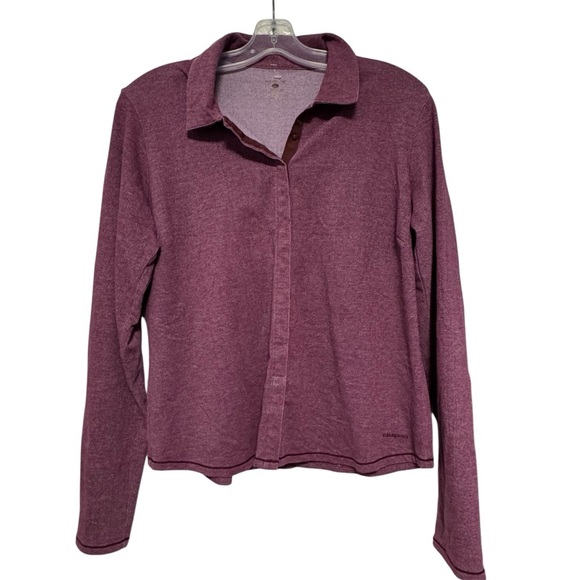Patagonia Tops - PATAGONIA - Women’s Organic Cotton Henley Long Sleeve Shirt - Purple - Large